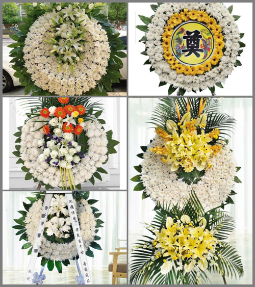 湖北黄石市阳新县龙港镇星潭村花圈速递
